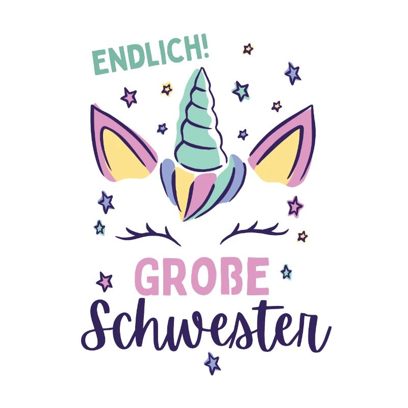 Ich werde große Schwester 2024 Einhorn Loading Süß