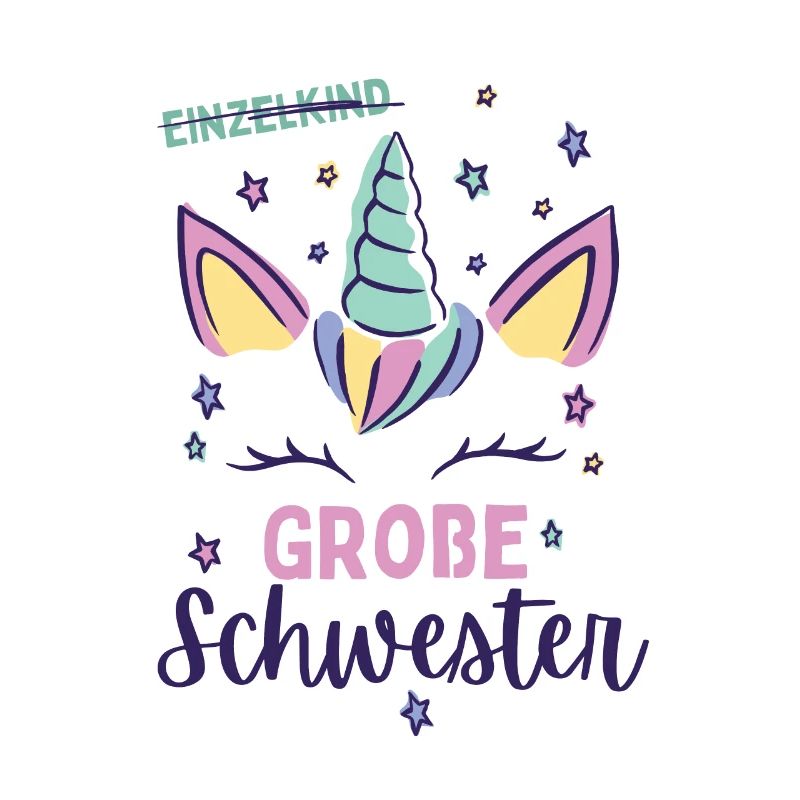 Ich werde große Schwester 2024 Einhorn Loading Süß