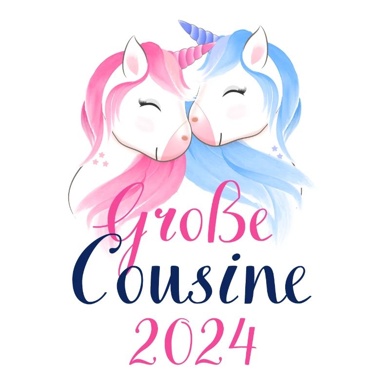 Ich werde große Cousine 2024 Einhorn Loading Süß