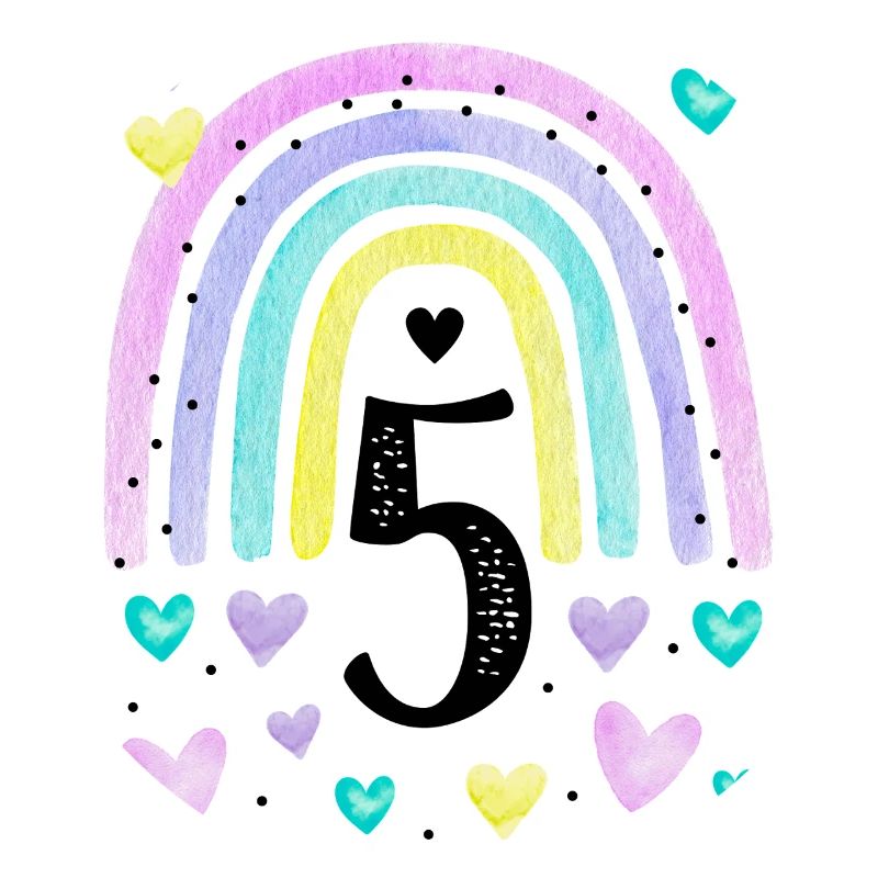 Geburtstag 5 Mädchen Regenbogen Fee Fünfter 5