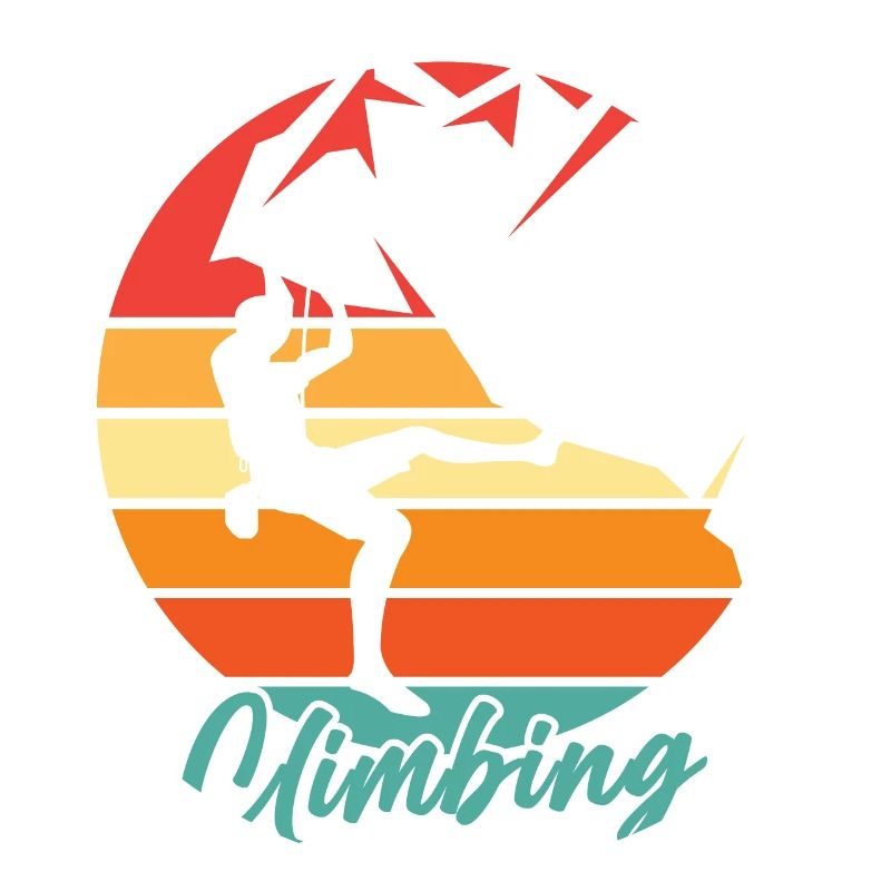 Climbing Retro Mountain Climbing