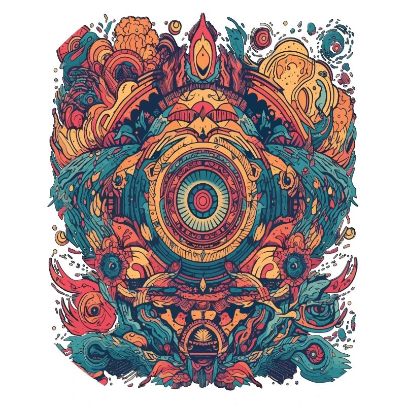 Magic Psychedelic Trip Conception abstraite