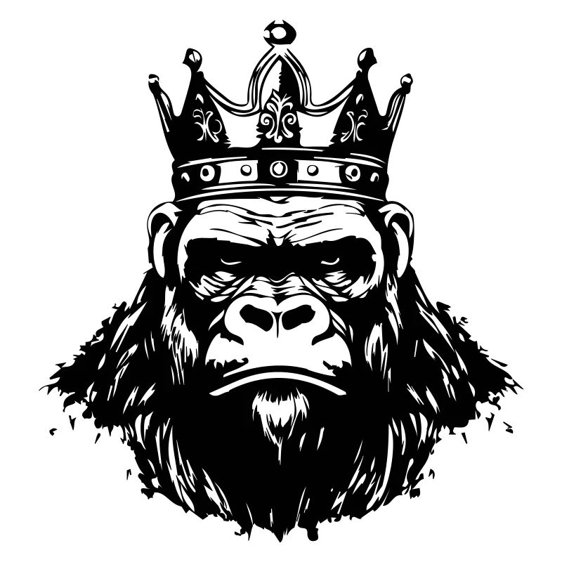 Roi Tête de Couronne de gorille