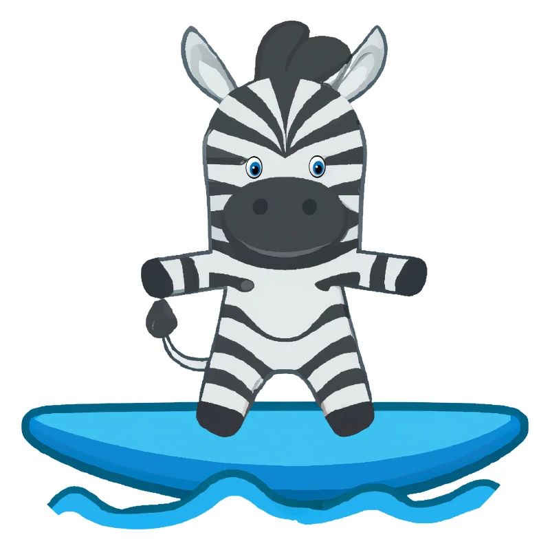 Zebra surfing