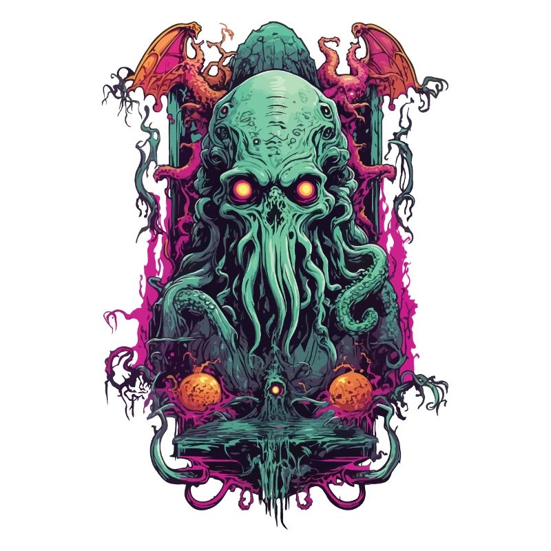 Gothic Cthulhu Dämon Halloween Monster Design