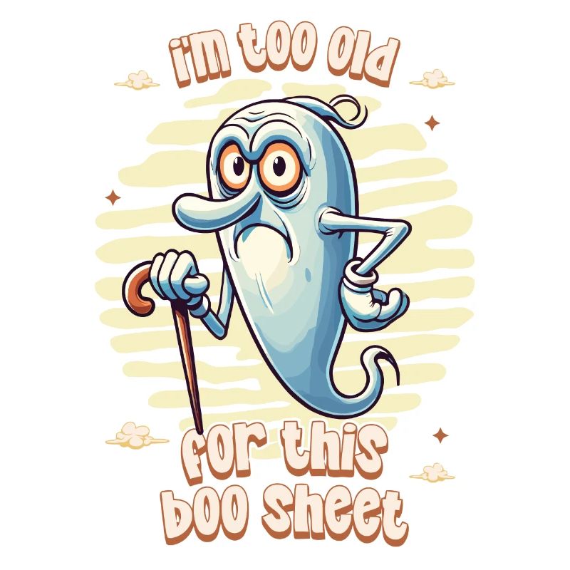 Drôle de dicton Design Grumpy Old Ghost