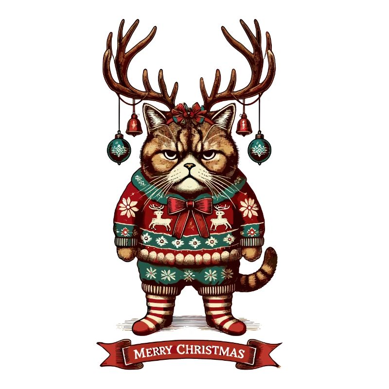 Chat de Noël Noël drôle