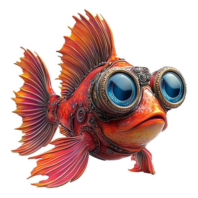 Drôle de poisson en combinaison de plongée