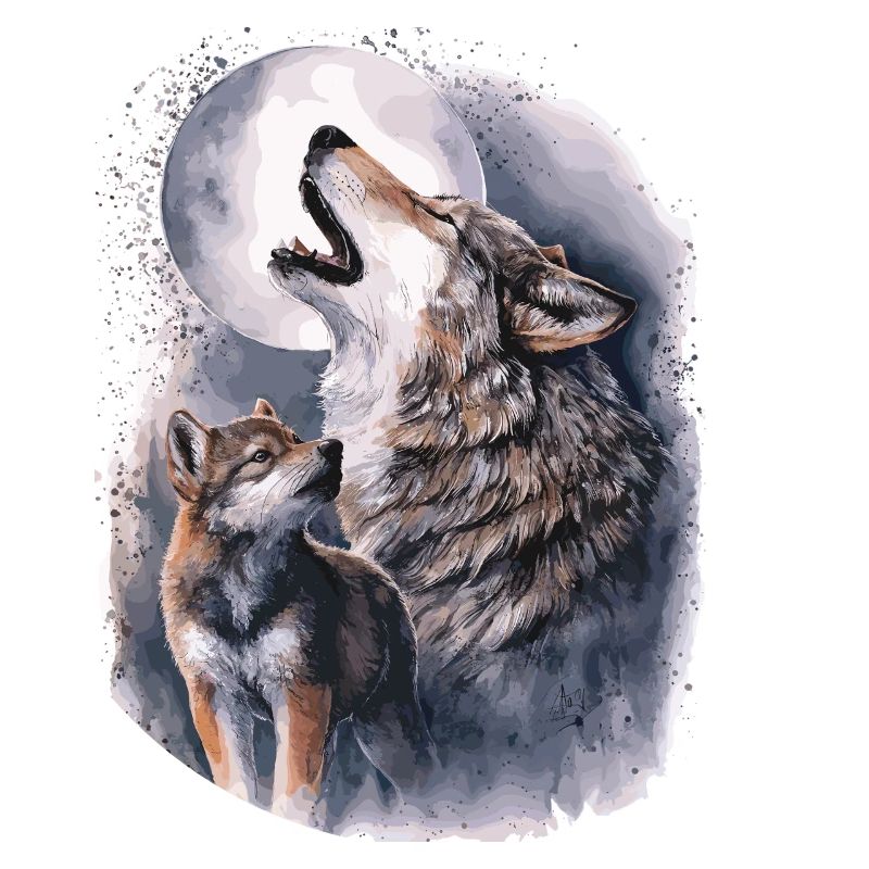 Wolves & Full Moon – Mystical Wilderness