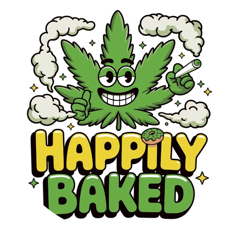 Stoner design with cannabis leaf