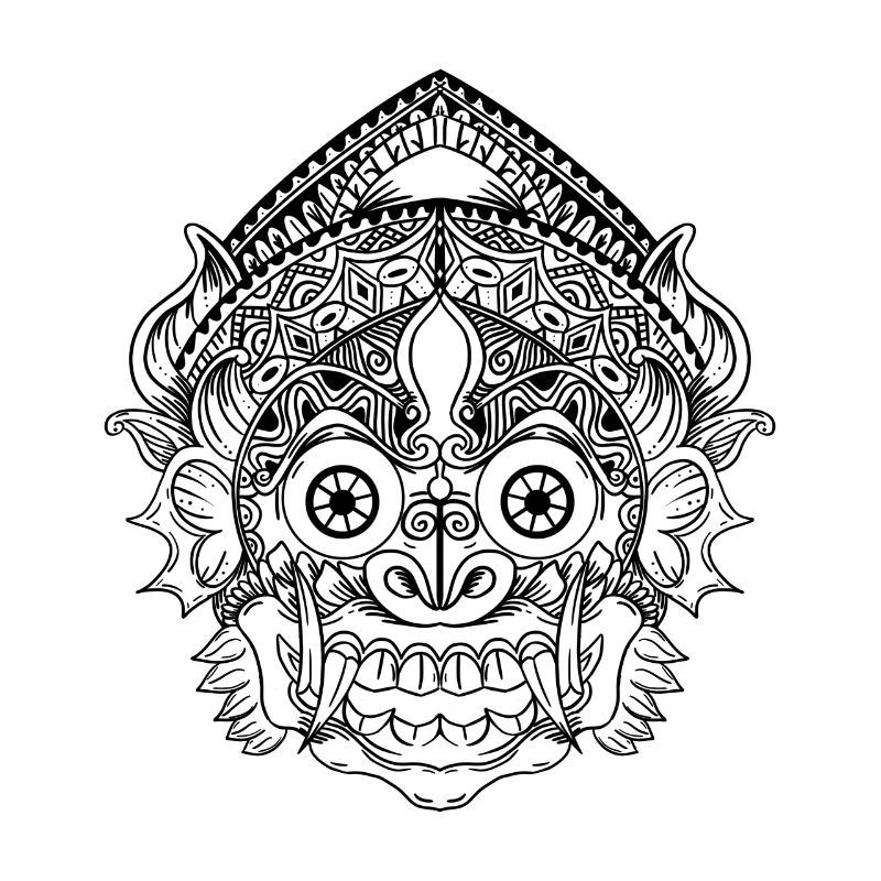 Azteken symbole masque de tatouage conception idée cadeau