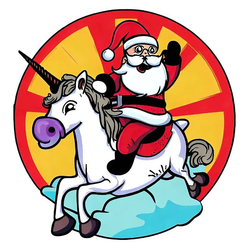 Einhorn Weihnachtsmann