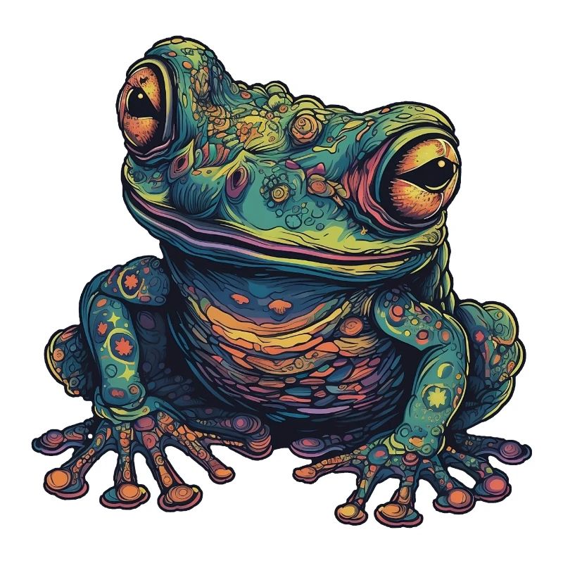 Trippy Frog - Psychedelic Motif