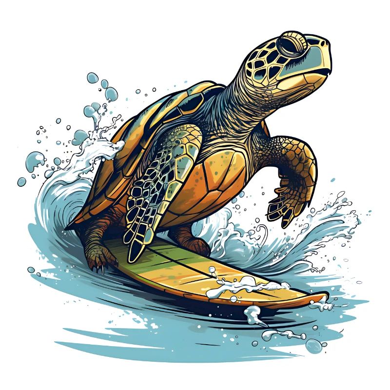 Turtle surfing
