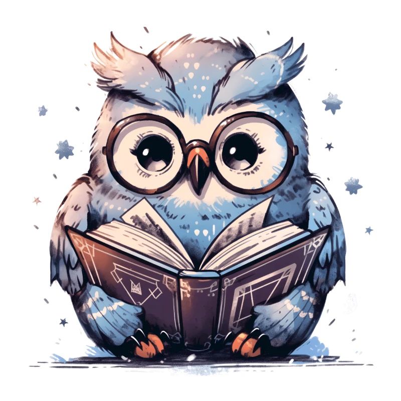 Süße Eule Buch Lesen Lesefan Bücher