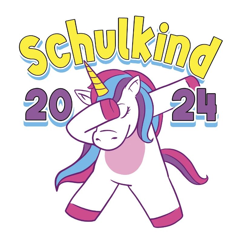 Schulkind 2024 Einhorn Einschulung Schule Schüler