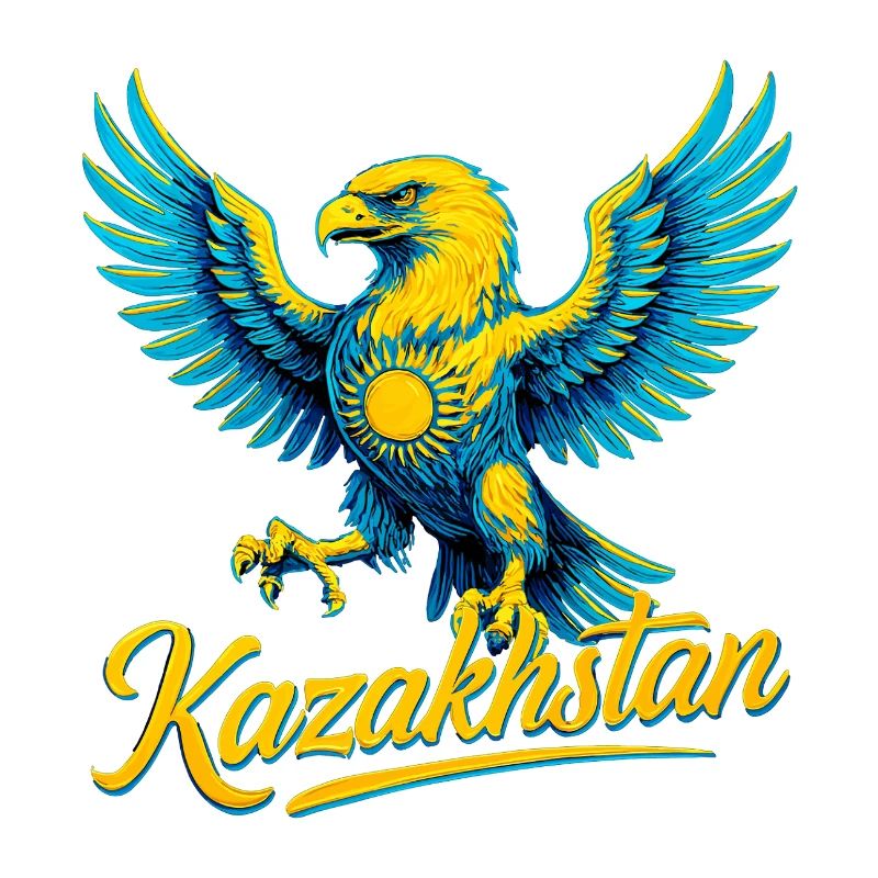 Kazakhstan Eagle Sun Flag Flag Gift