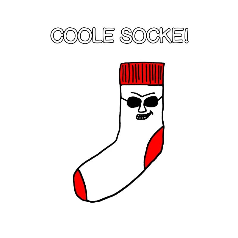 Coole Socke - Comic, lustiger Spruch, Geschenkidee
