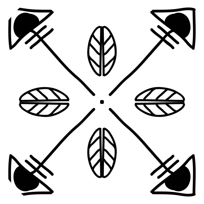 Flèches de hipster, vintage, flèche, plume