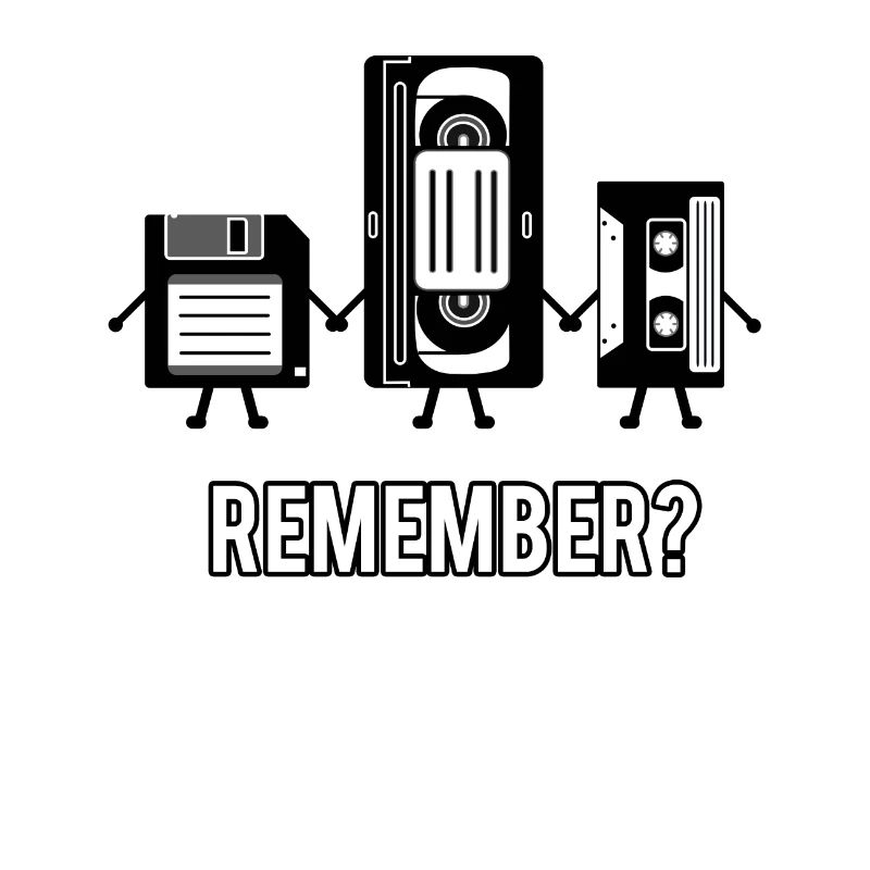 Remember Floppy Diskette VHS Kasette 80s 90s