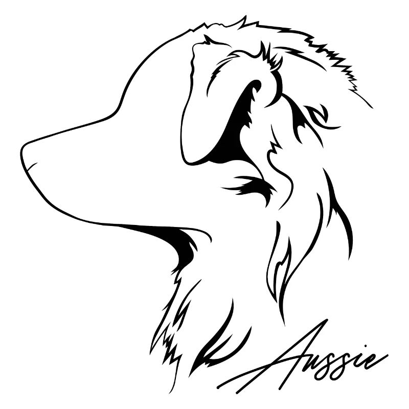 AUSSIE Australian Shepherd Dogs Herding Dog Wilsigns