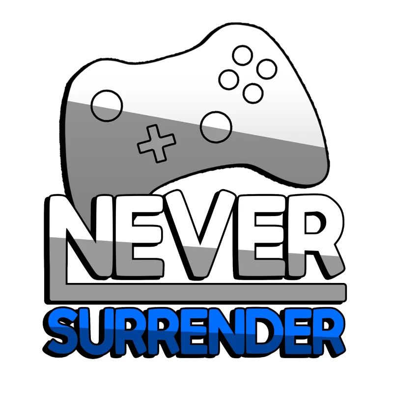 NEVER SURRENDER (Blau) + Controller - Gaming