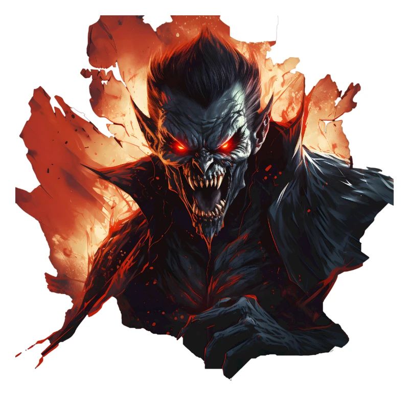 Angry Vampire Monster in a Realistic Comic