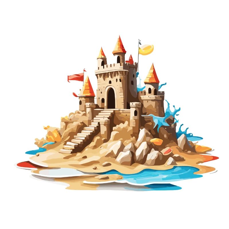 Château de sable / Construction / Jouer / Château / Vacances