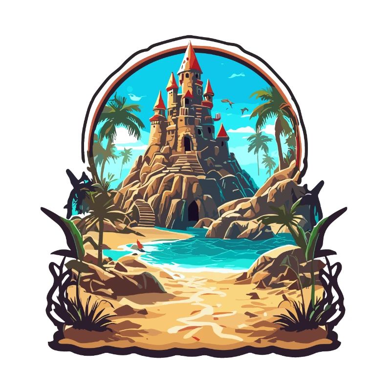 Château de sable / Construction / Jouer / Château / Vacances