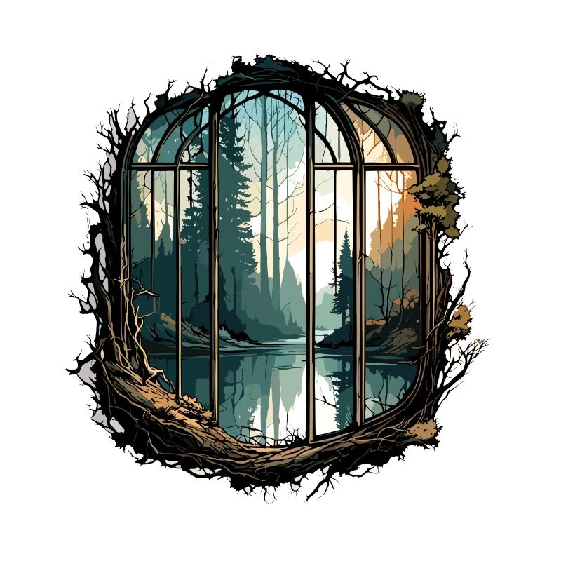 Window in the Forest / Trees / View / Wilderness
