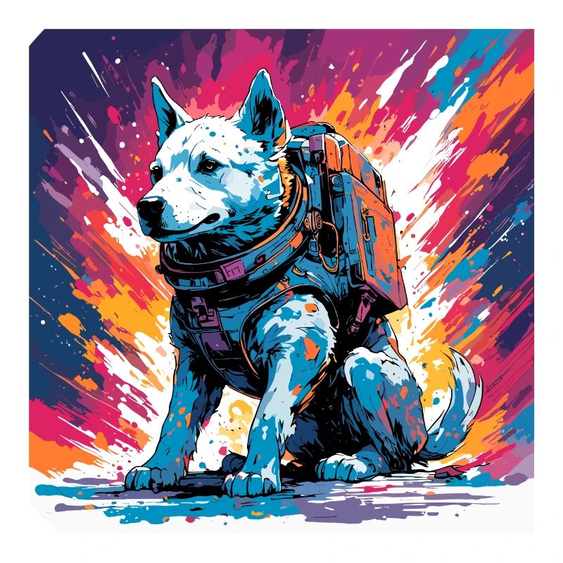 Astronaut / Space / Spaceship / Dog
