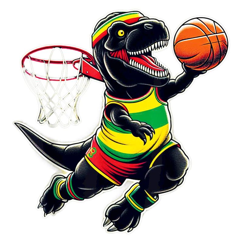 T-rex Dunking A Basketball Juneteenth Dinosaur