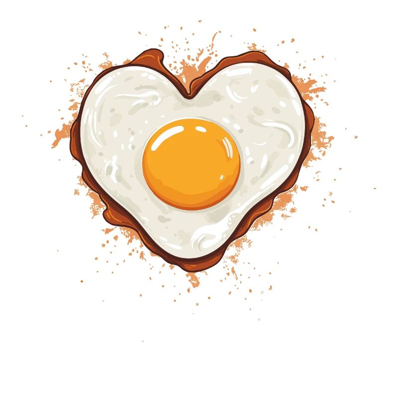 Fried egg with heart