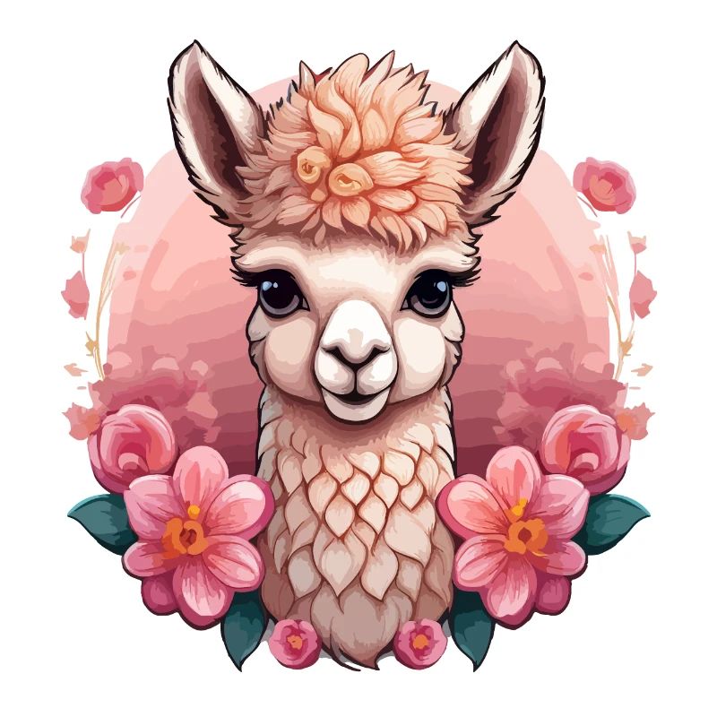 Alpaga doux aux fleurs