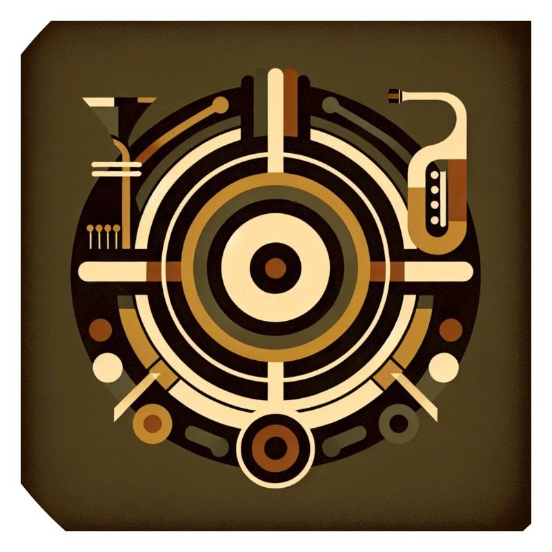 Abstract music design with retro elements