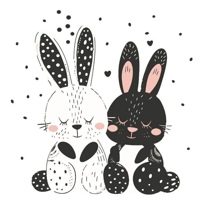 bunnies cute easter bunnies kawaii rabbit
