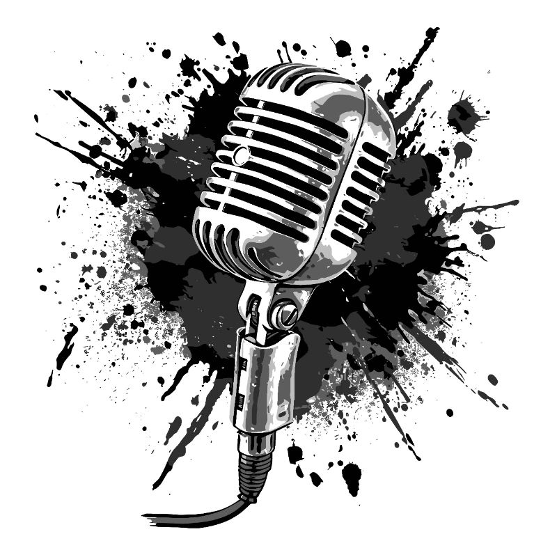 Micro Micro style rétro noir et blanc