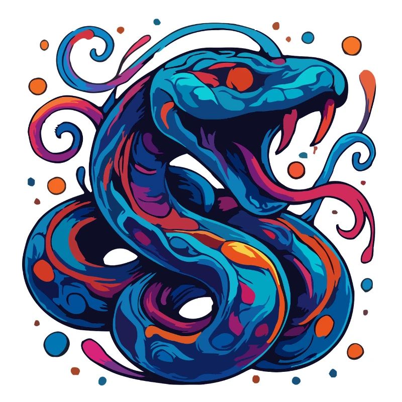 Serpent coloré