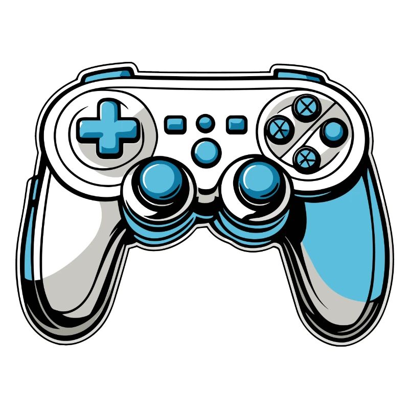 Controller Blue Illustration