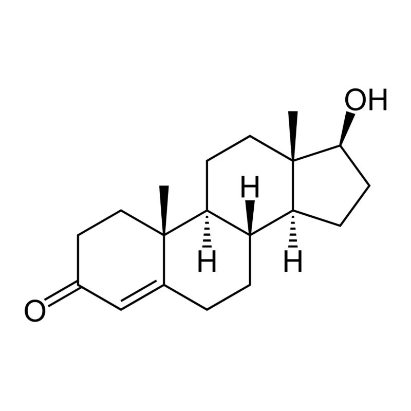 La testostérone - formule structurale chimique