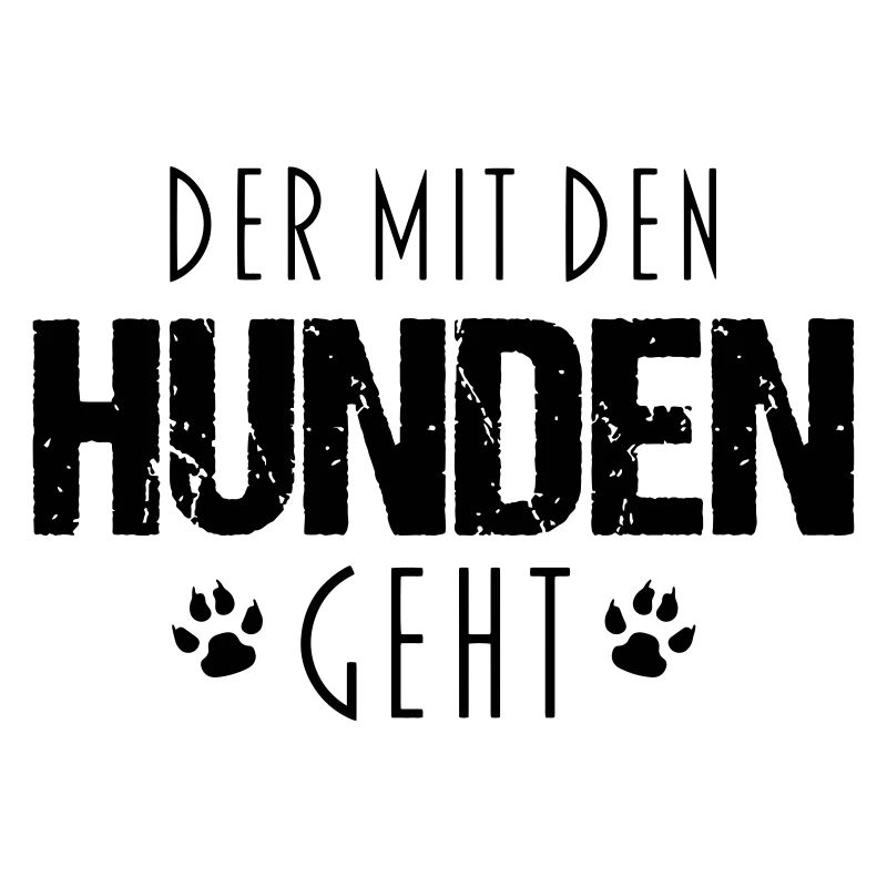 Il marche avec les chiens