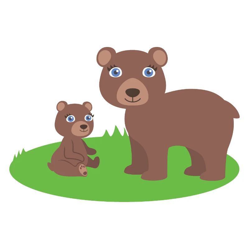 Mère ours avec l’enfant ours