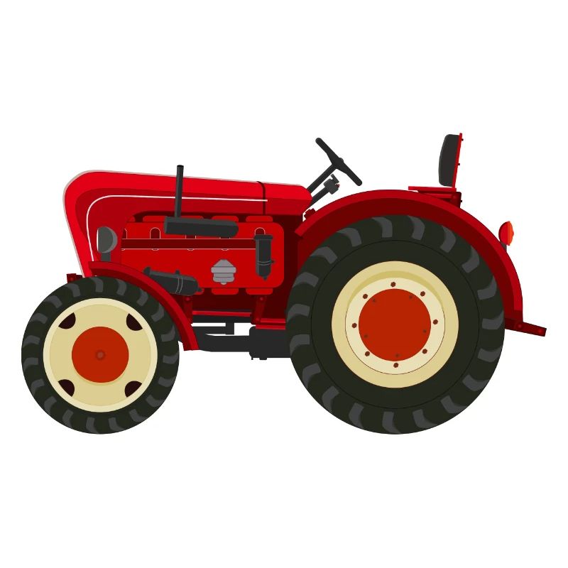 Retro Oldtimer-Traktor rot