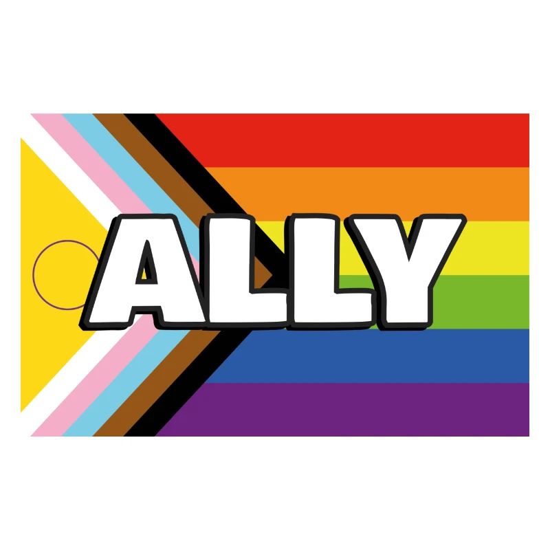 Pride Ally Inclusive Pride Progress Flag