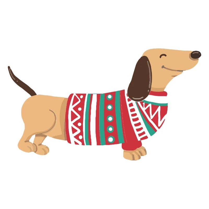 Drôle de Teckel de Noël Teckel de Noël Chien