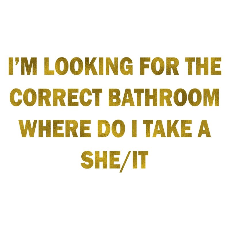 CORRECT BATHROOM TAKE A SHE/IT