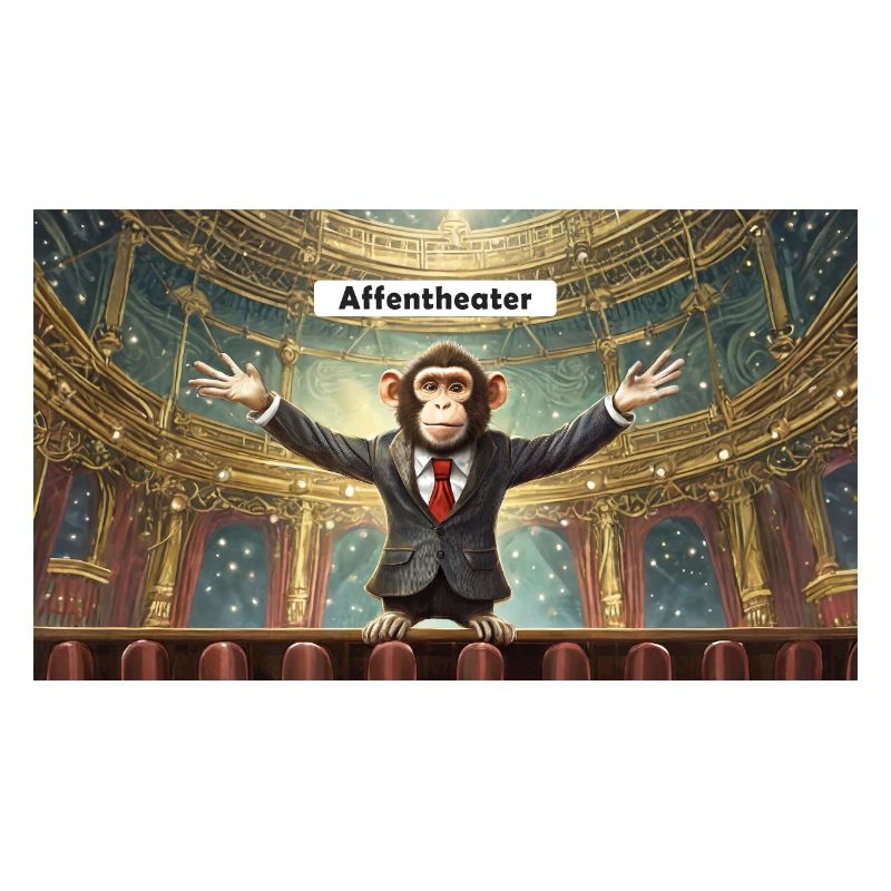 Jeu de mots sur l’expression ambiguë – Affentheater (farce)