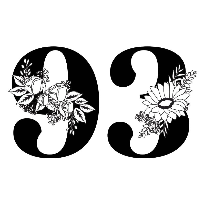 Nummer 93 Schwarze Blumen - 93. Blumengeburtstag