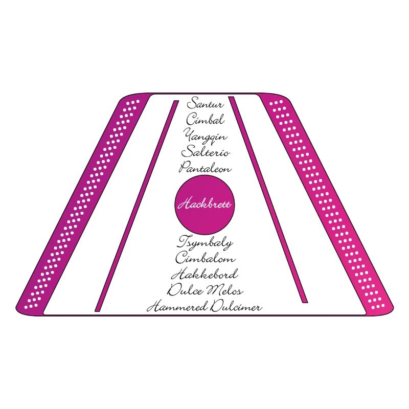 dulcimer pourpre rose