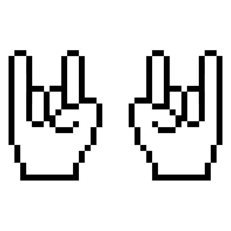 Rock Pixel Hands